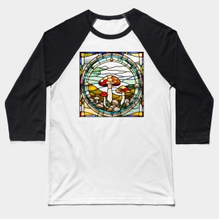 Honeycomb Mushroom Stained Glass Baseball T-Shirt